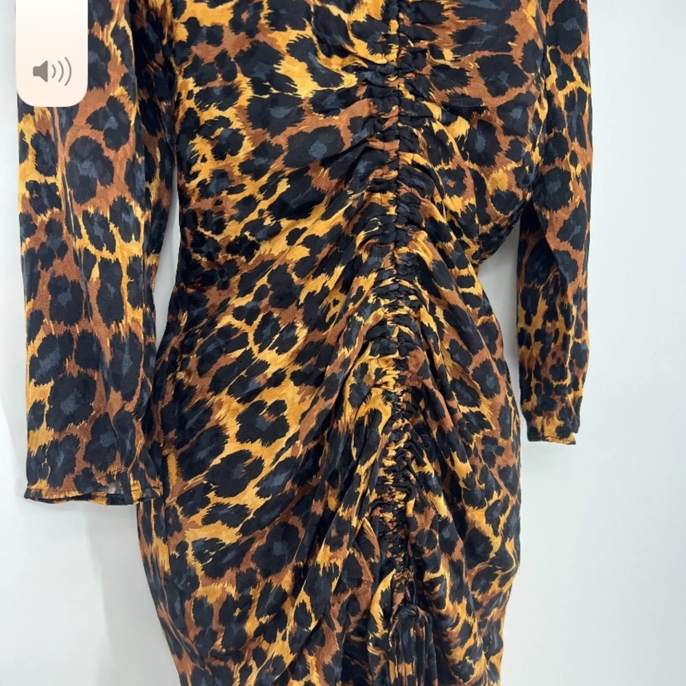 Zara animal print ruched mini dress - Picture 7 of 13